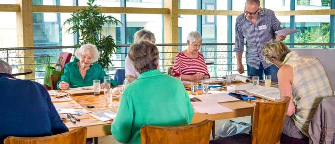 Care home residents getting involved in activities