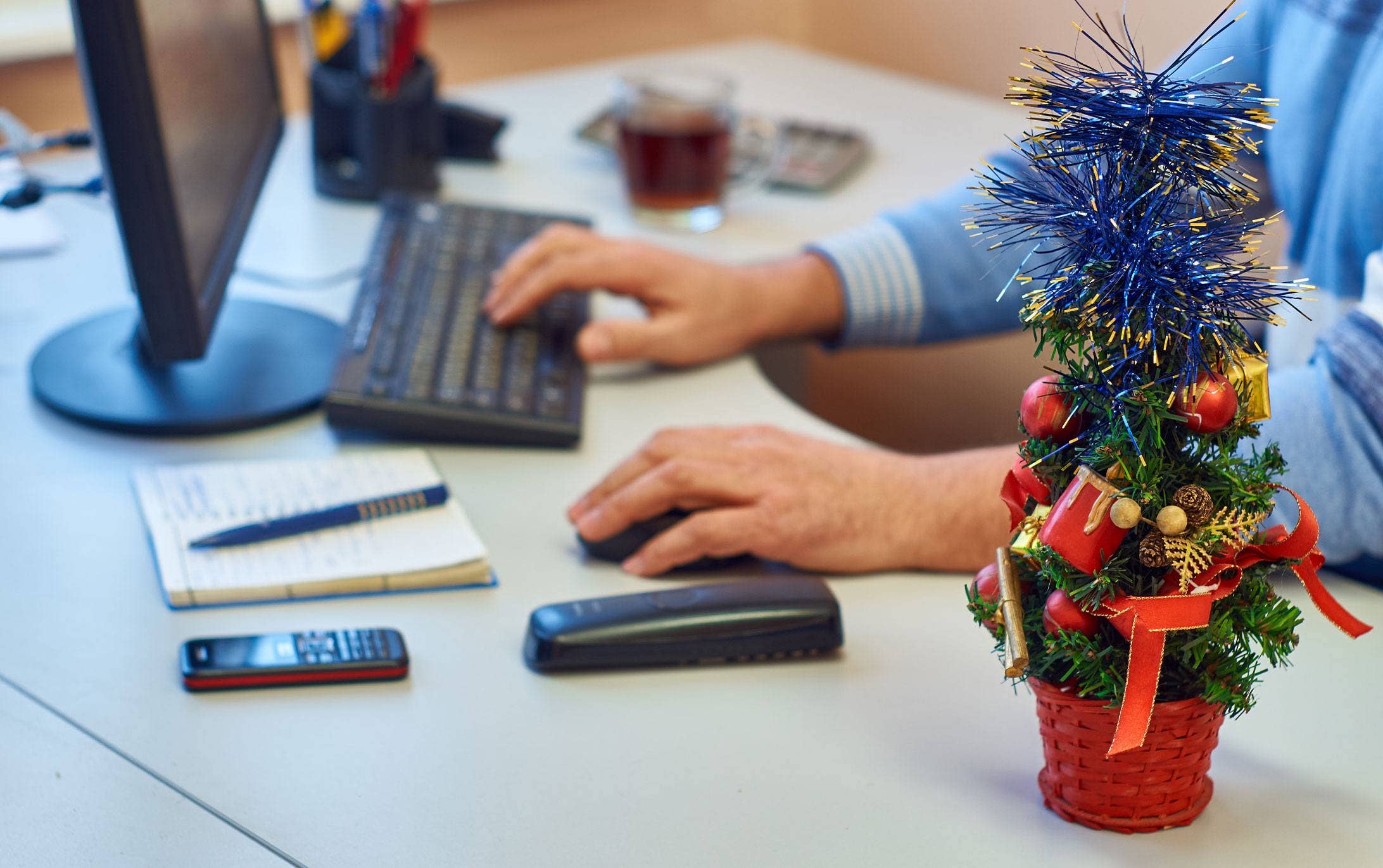 Christmas decorations in the workplace