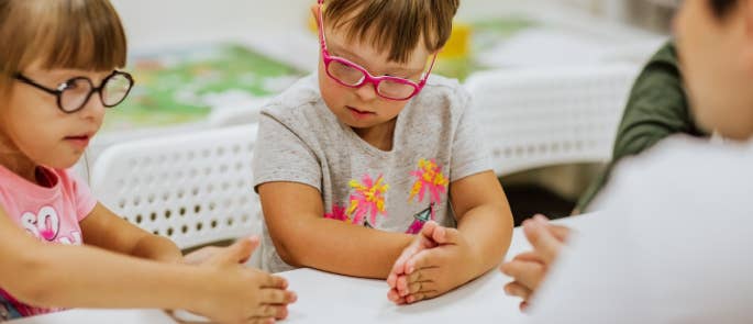 Children learning in education