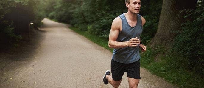 A man undergoing physical exercise