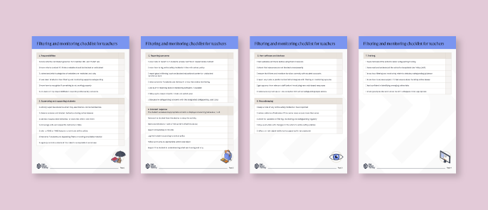 Filtering and monitoring checklist