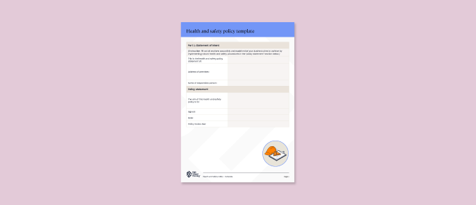 Health and safety policy template
