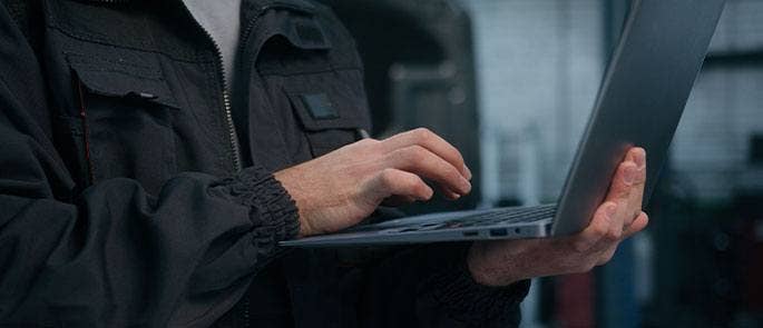 Man using a laptop