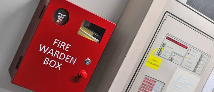 Fire marshal box in the workplace 
