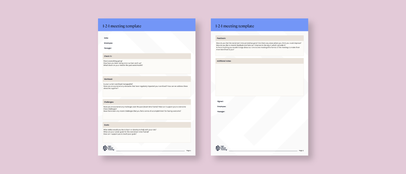 One-to-one meeting template