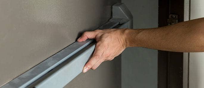 Opening a fire door