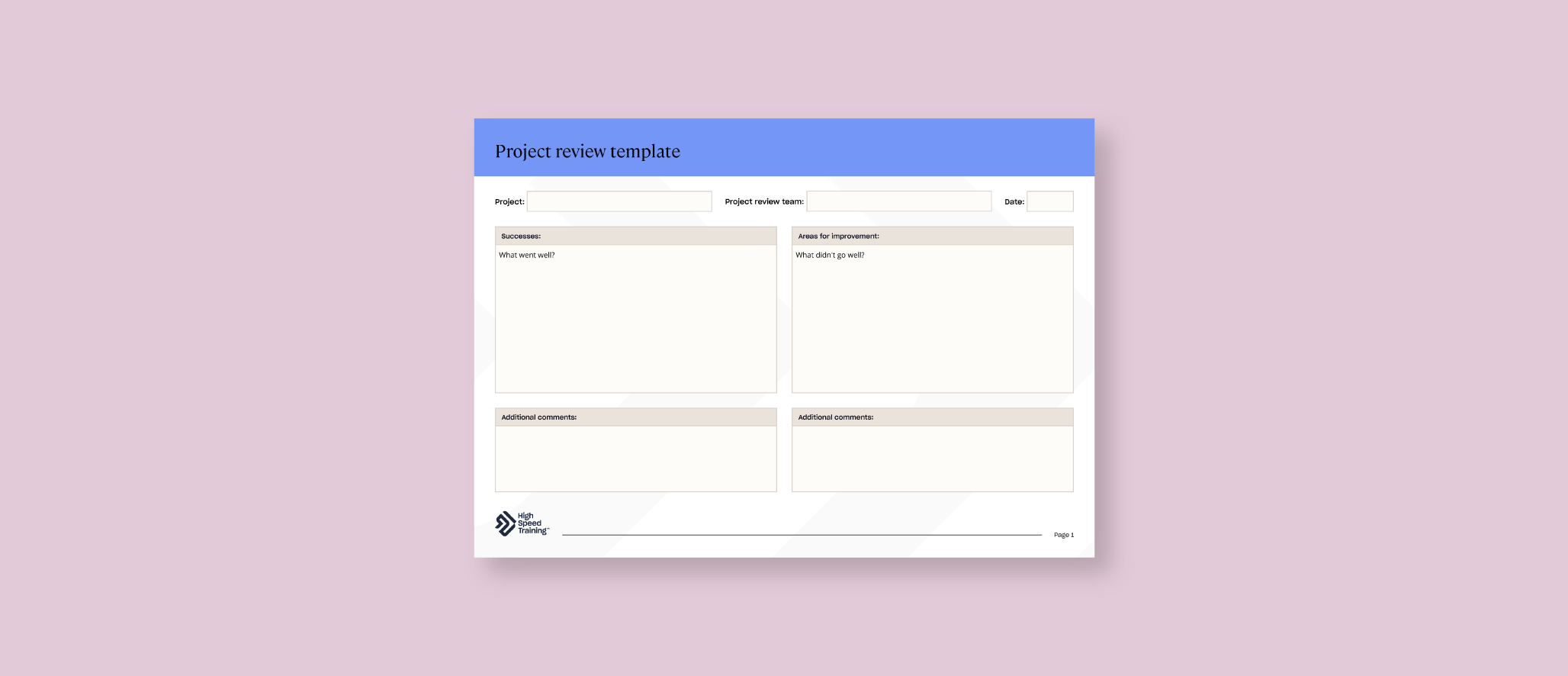 Project review template