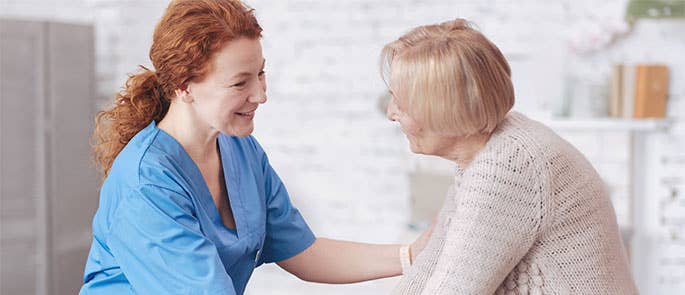Carer assisting their patient 
