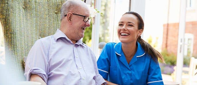 A carer and service user