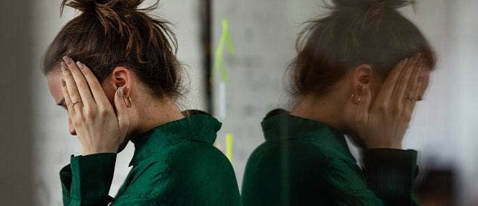 Employee feeling stressed at work