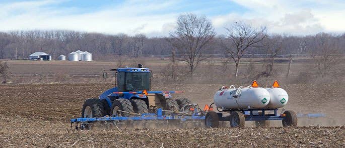 Ammonia being used for agriculture