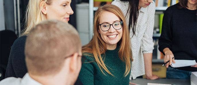 Group of employees in the office