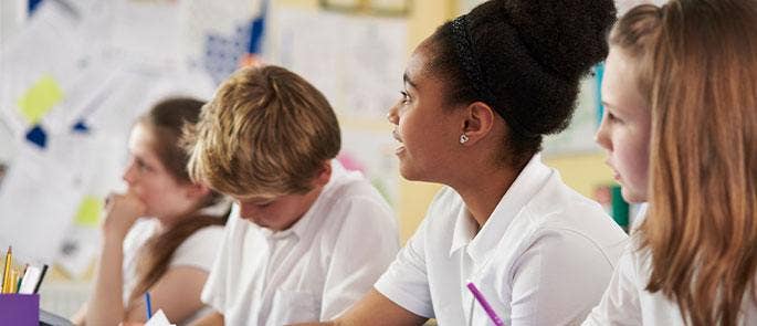 School children in the classroom