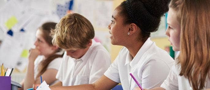 Group of pupils in the classroom