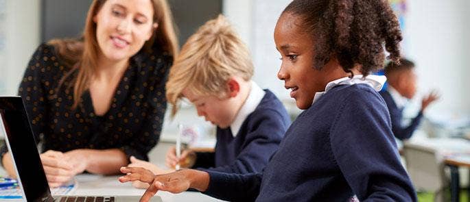 Teaching pupils in school