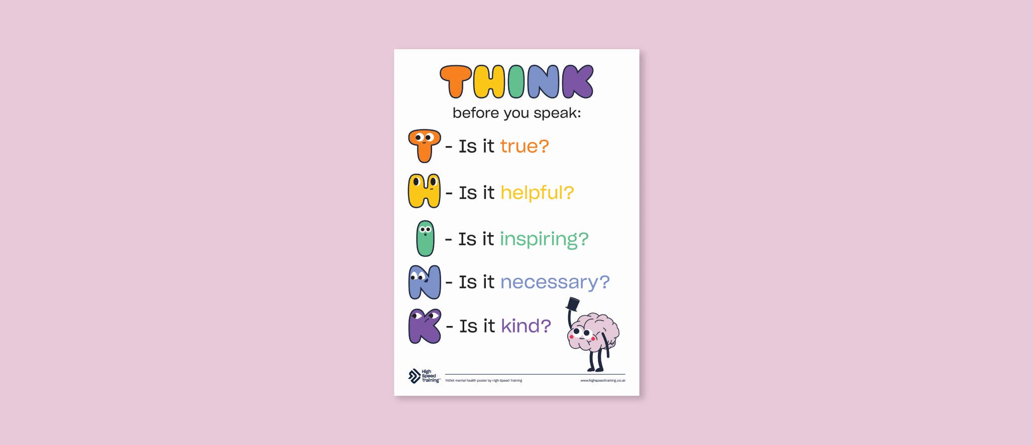 THINK before you speak poster