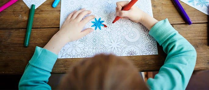Child colouring in