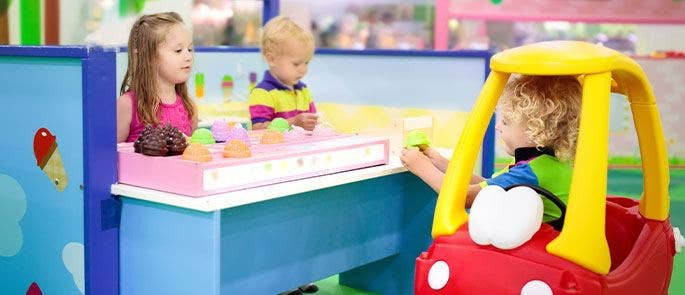 Children using role-play as an activity