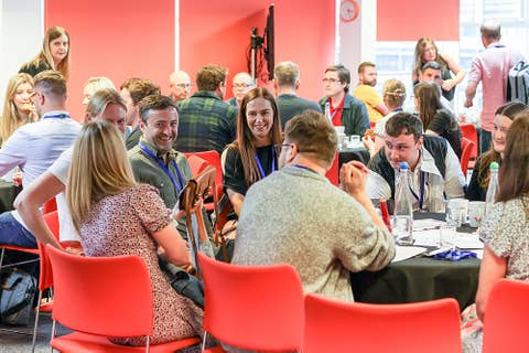 photo of team talking