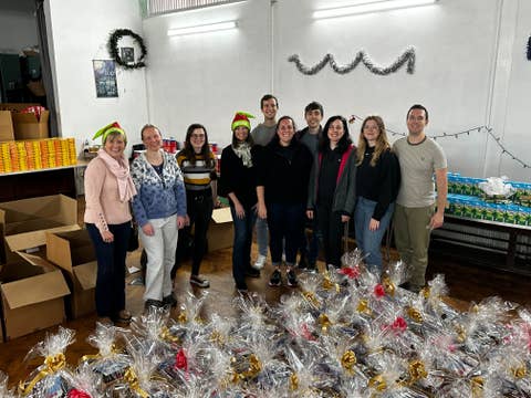 photo of team volunteering