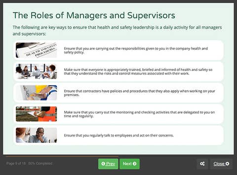 Screenshot 02 - Online Managing Safety Training