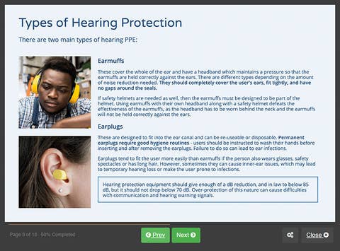 Screenshot 03 - Online Noise Awareness Training