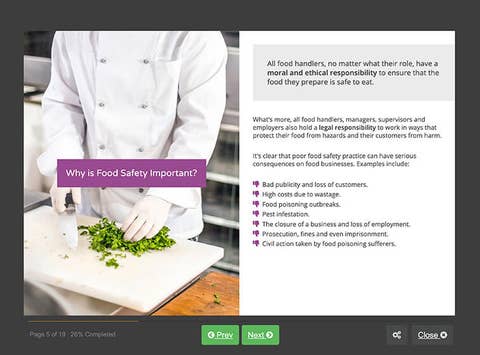 Screenshot 01 - Level 3 Food Hygiene Course for Catering