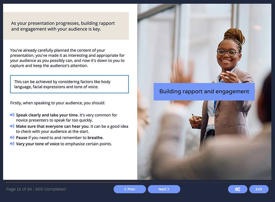 Screenshot 02 - Online Presentation Skills Training