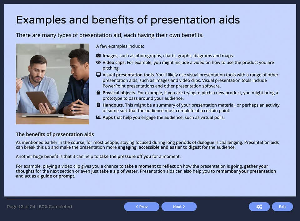 Screenshot 03 - Online Presentation Skills Training