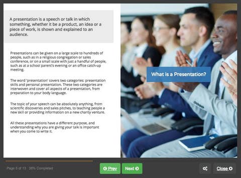 Screenshot 01 - Online Presentation Skills Training