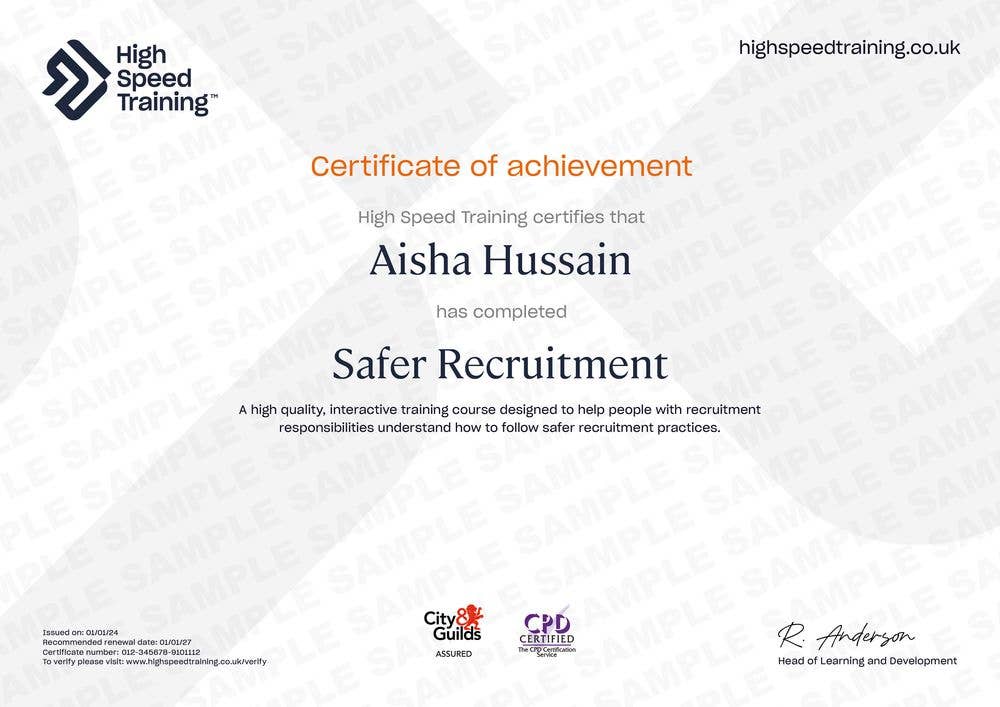 Example Certificate