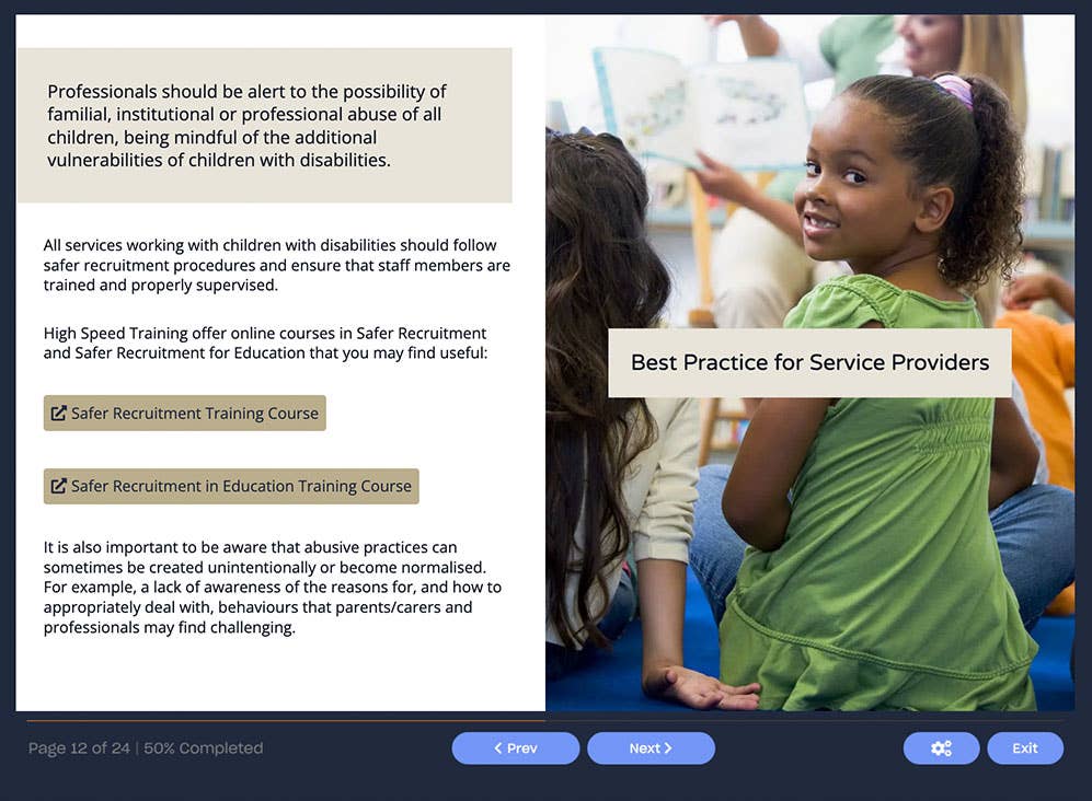Screenshot 02 - Safeguarding Children With Disabilities