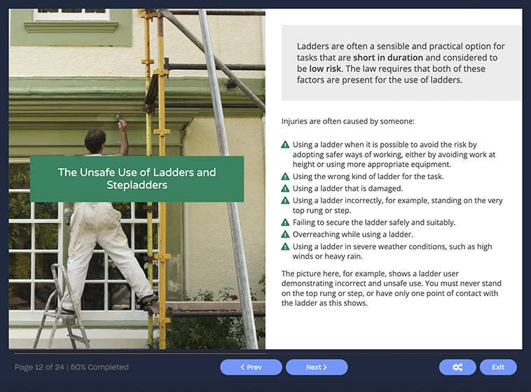 Ladder Training Course Ladder Safety Training | RoSPA Approved | Online Course
