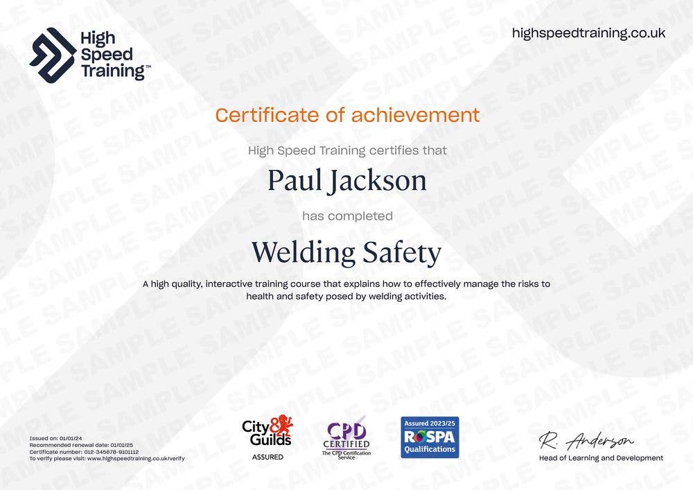 PUWER - Example Certificate