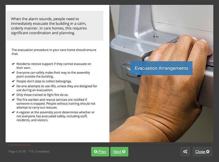 Fire Safety For Care Homes Online Training Course