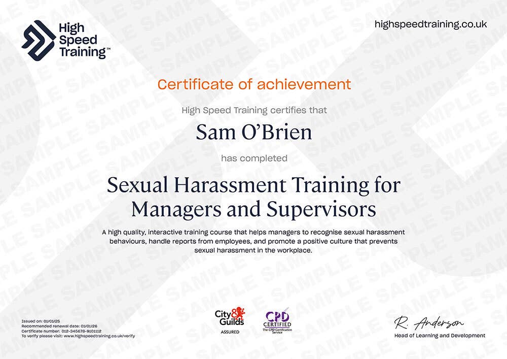 Sample Certificate