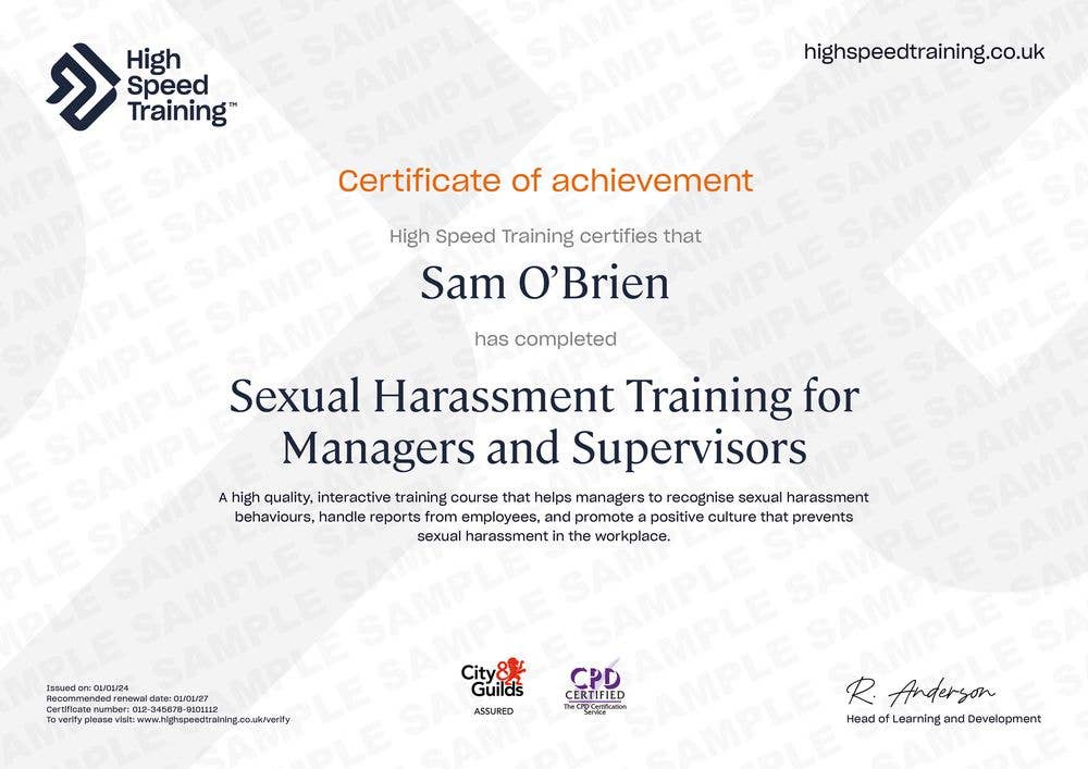Sample Certificate