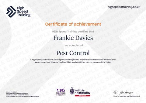 Pest Control Course | Online Course & Certification