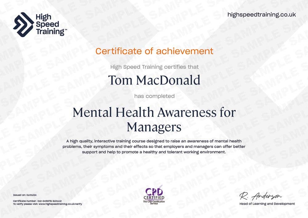 Mental Health Training For Managers | Online Course