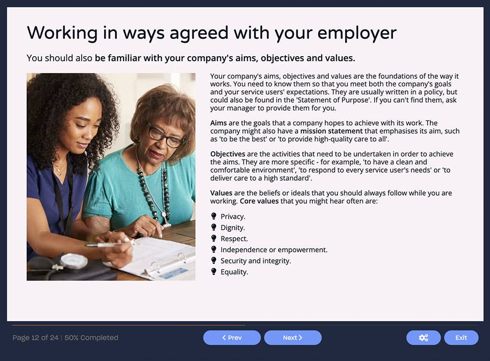 Screenshot 3 - Working in agreed ways