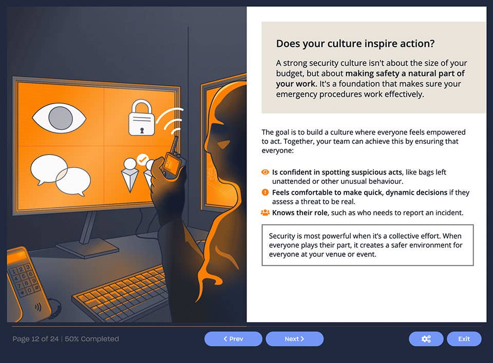 Course screenshot about culture